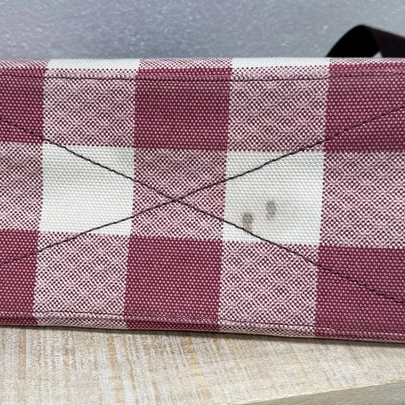 Coach Pink and White Plaid Tote Bag with matching Wallet - Picture 14 of 14